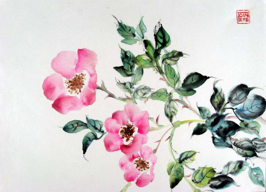 Toinette Lippe painting - Wild Roses
