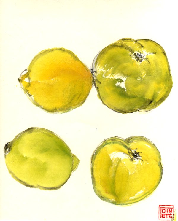 Toinette Lippe Painting - Apples and Lemons